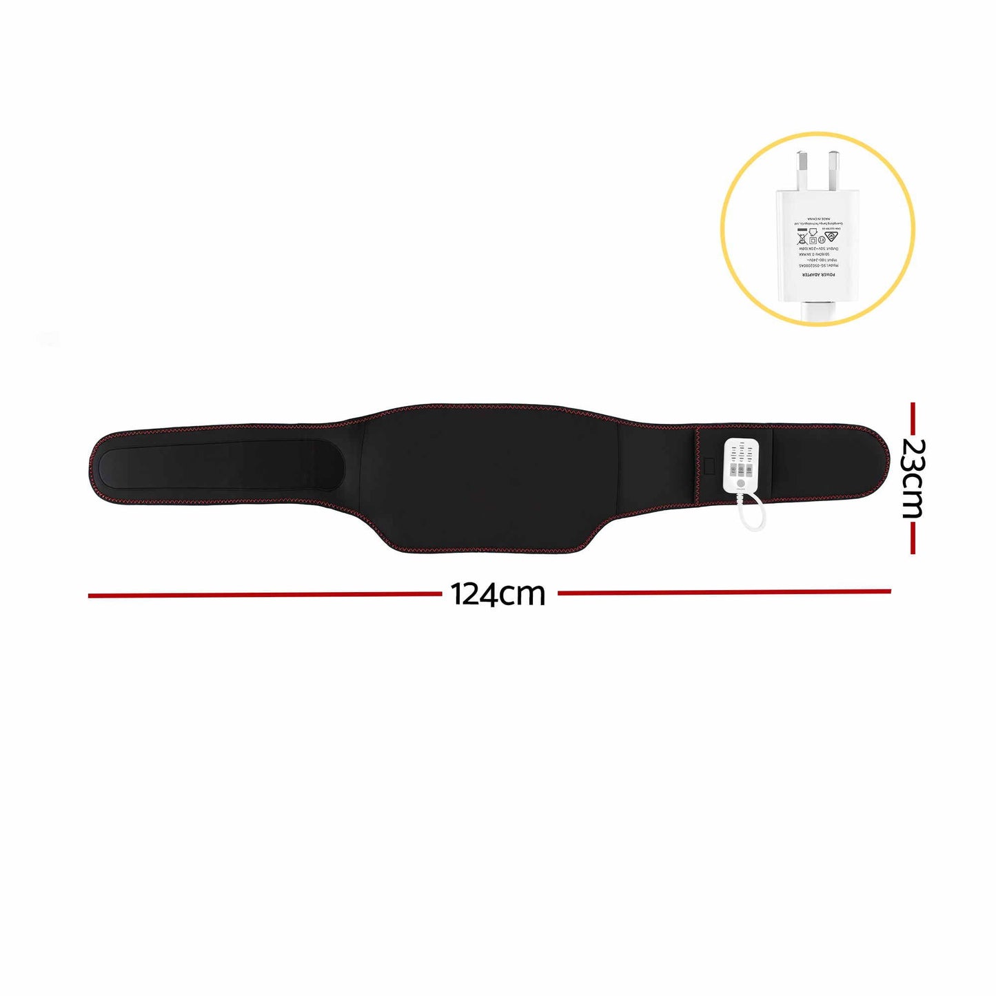 Livemor Back Support Belt with Heat & Air Compression (124cm)