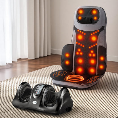 Livemor Full Back Massage Seat with Foot Massager