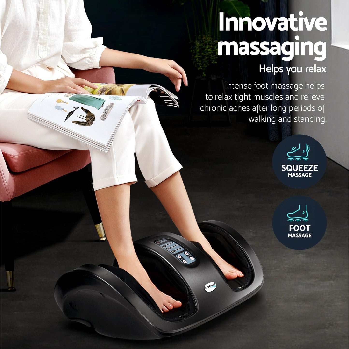 Livemor Heated Back & Foot Massage Bundle