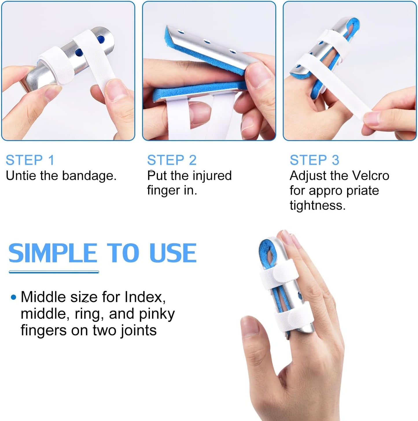 Finger Support Splints (2 Pack)