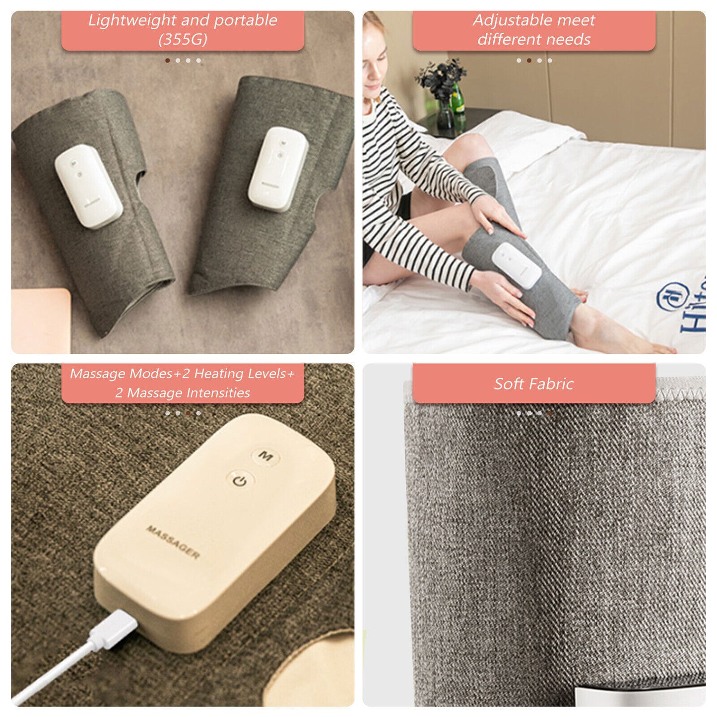 Heated Air Compression Leg & Foot Massager