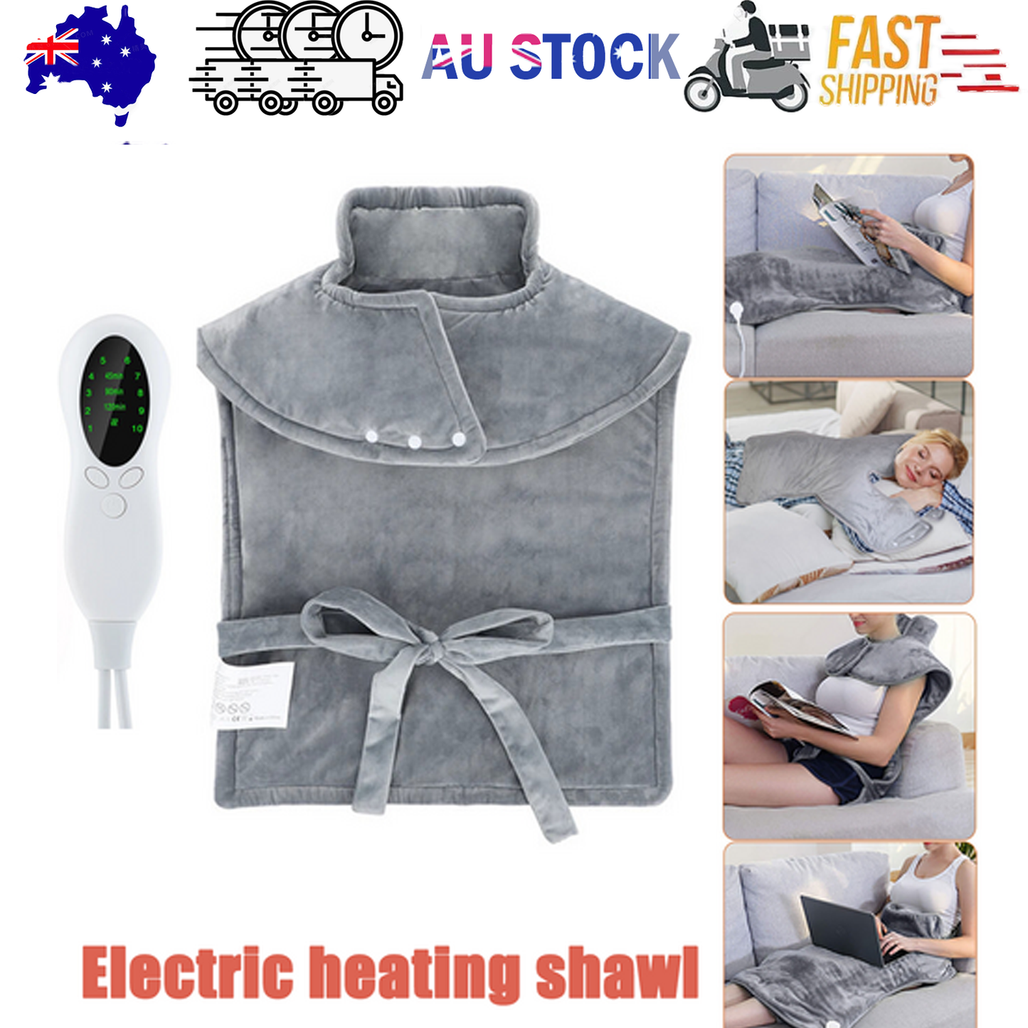 Luxury Heated Comfort Wrap for Neck, Shoulders & Back