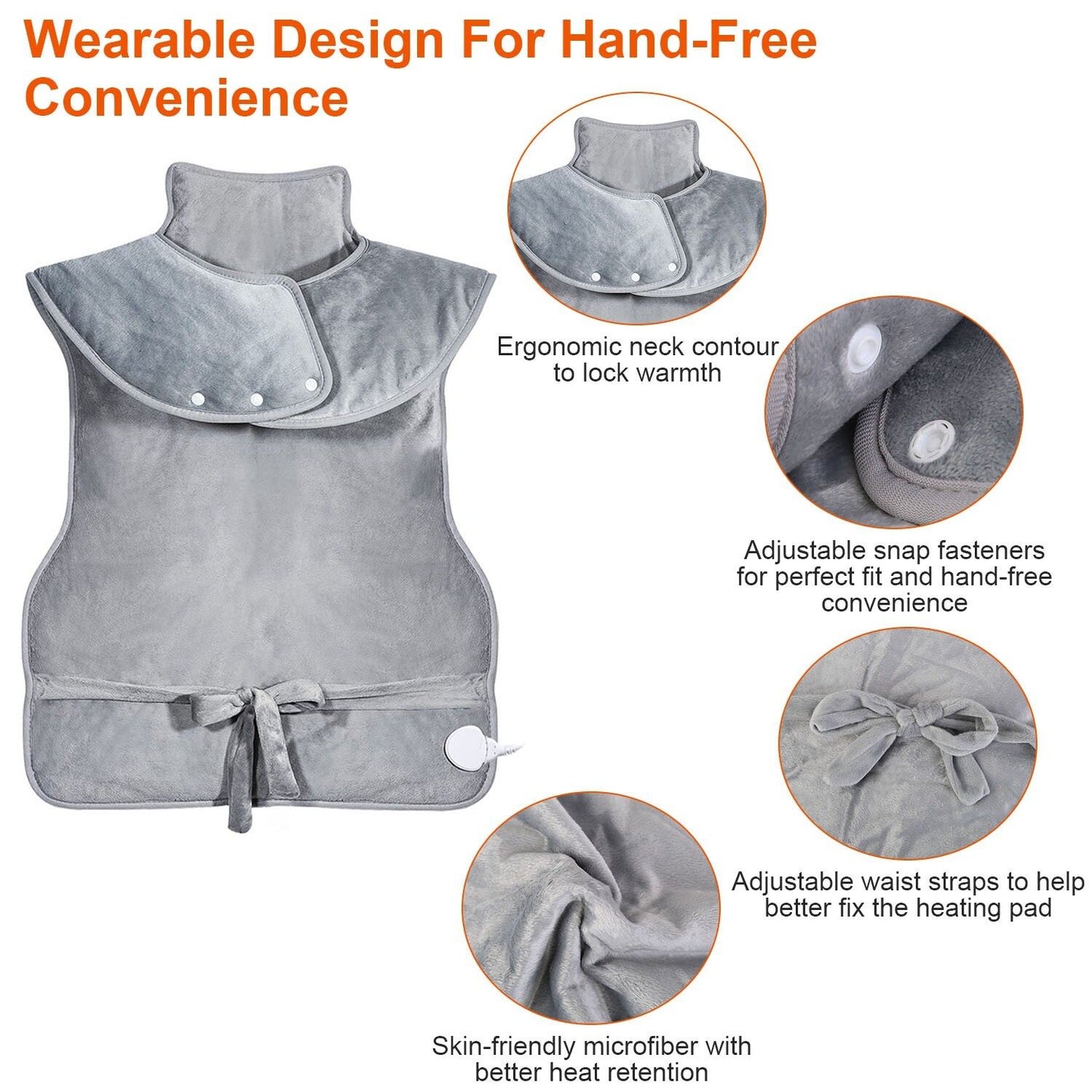 Luxury Heated Comfort Wrap for Neck, Shoulders & Back