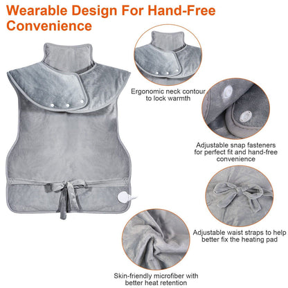 Luxury Heated Comfort Wrap for Neck, Shoulders & Back