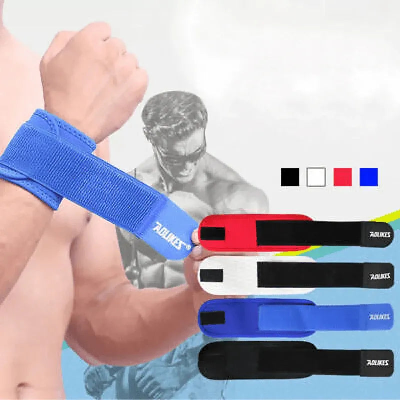 Aolikes Adjustable Sports Gym Wrist Support Brace Wrap Band Wristband Strap Au - Black