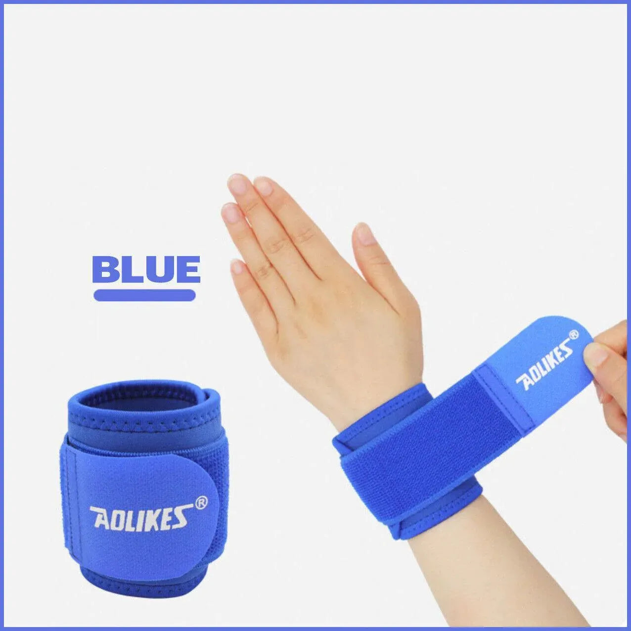 Aolikes Adjustable Sports Gym Wrist Support Brace Wrap Band Wristband Strap Au - Black