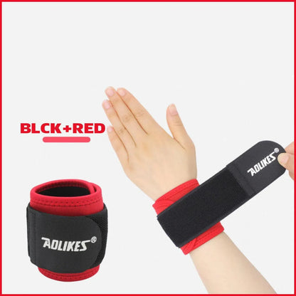Aolikes Adjustable Sports Gym Wrist Support Brace Wrap Band Wristband Strap Au - Black