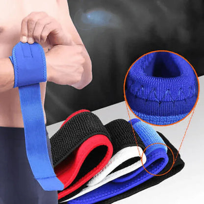 Aolikes Adjustable Sports Gym Wrist Support Brace Wrap Band Wristband Strap Au - Black