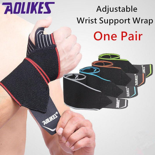 Aolikes Adjustable Wrist Support Wrap (Pair)