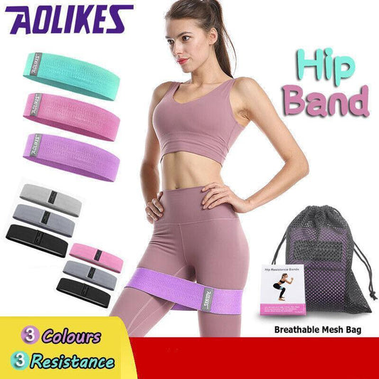 Aolikes Loop Resistance Bands - Set of 3 with Bag