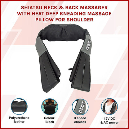Shiatsu Neck & Back Massager with Heat