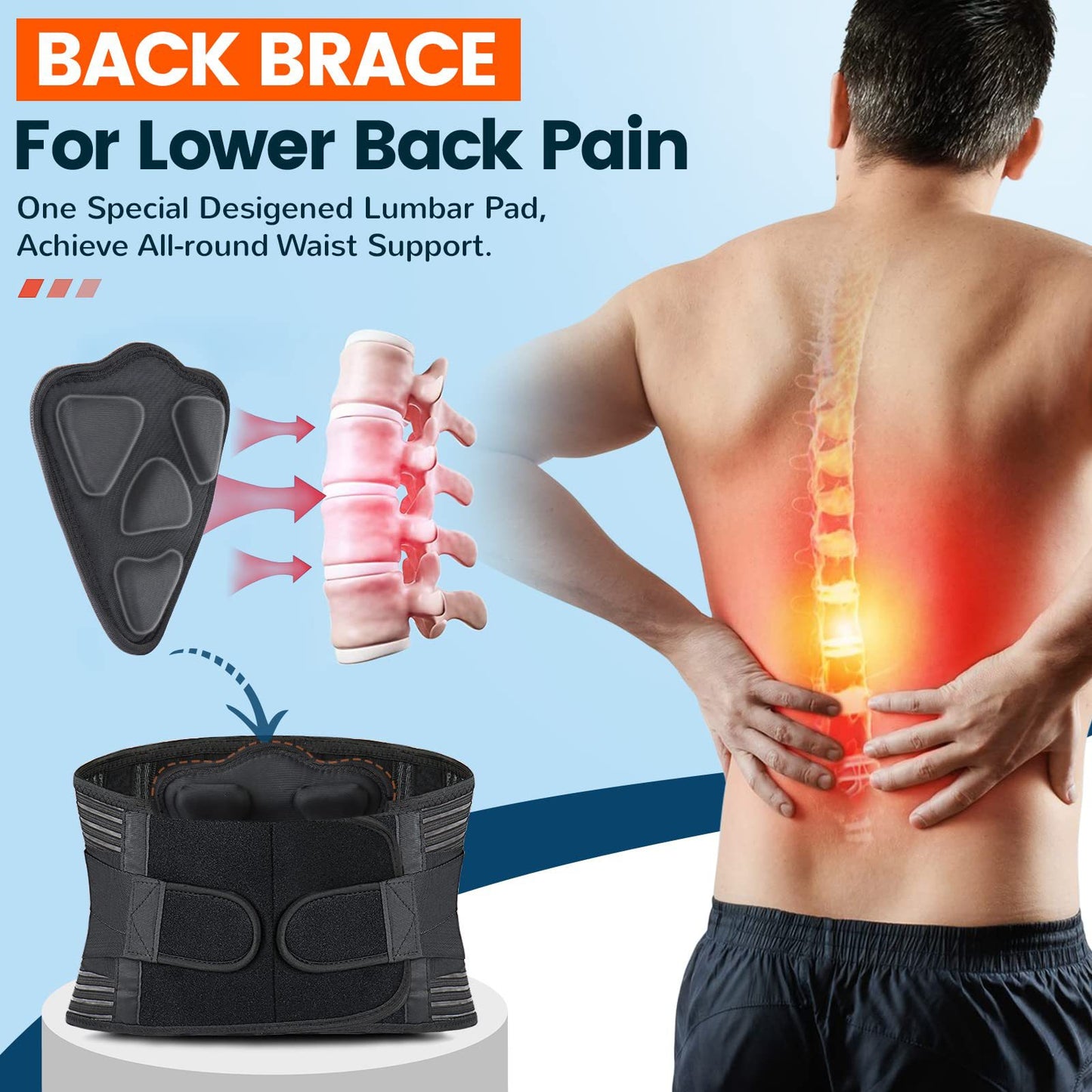 Adjustable Lumbar Support Belt
