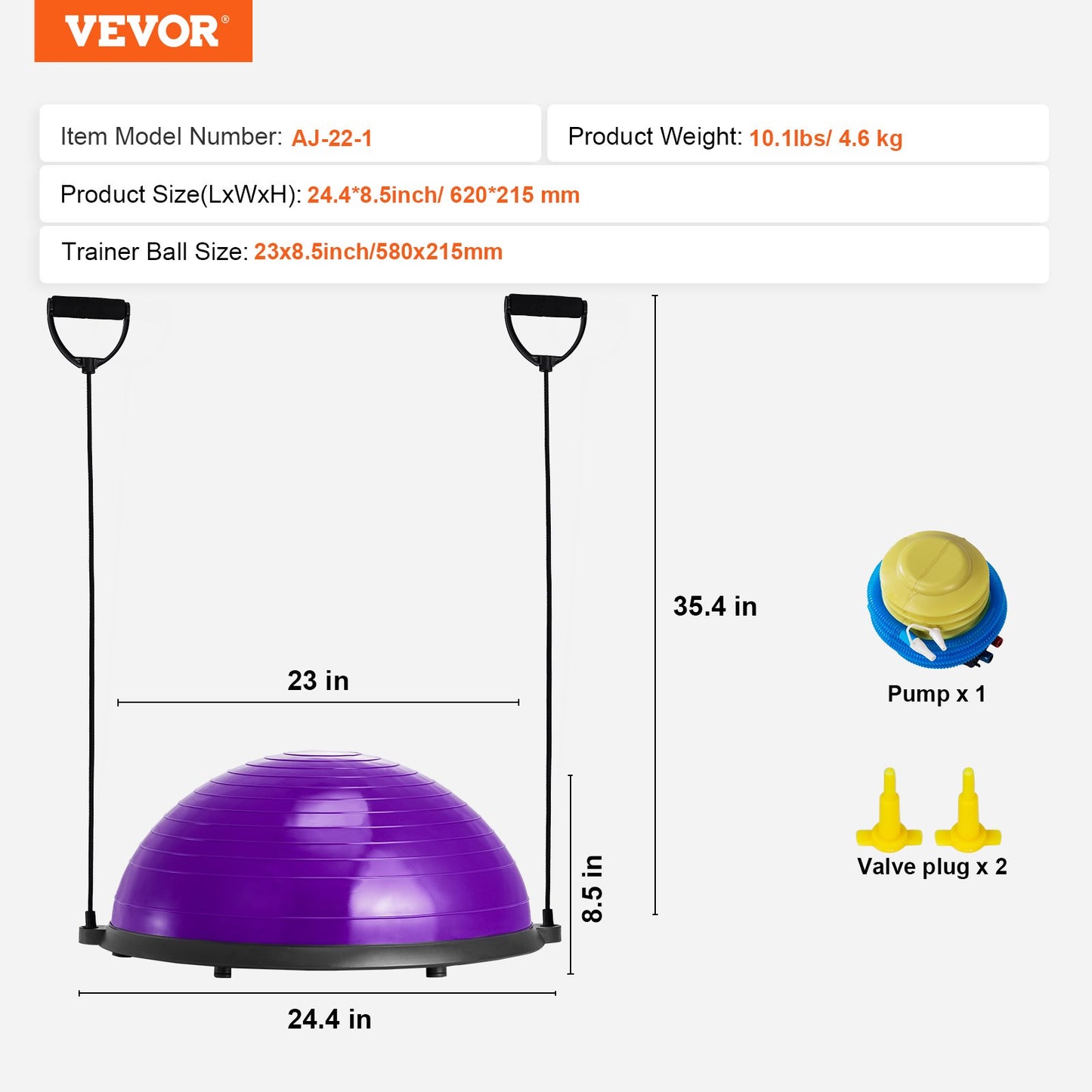 VEVOR Exercise Balance  Half Ball